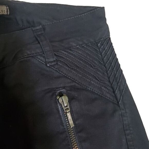 Zara Basic womens Cargo pants black color size 4 two front pockets with zipper - Picture 10 of 12